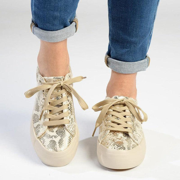 Soft Style by Hush Puppies Fordan Reptile Sneaker - Light Gold-Soft Style by Hush Puppies-Buy shoes online