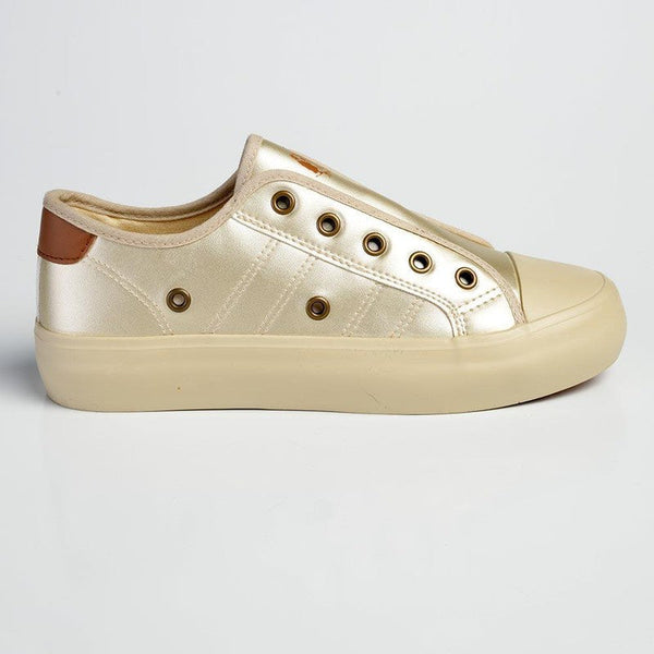 Soft Style by Hush Puppies Forest Metallic Sneaker - Light Gold-Soft Style by Hush Puppies-Buy shoes online