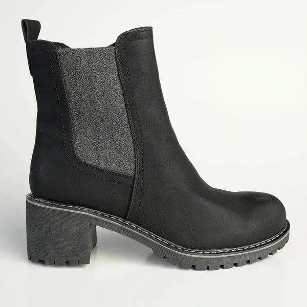 Soft Style by Hush Puppies Jimi Contrast Ankle Boot - Black