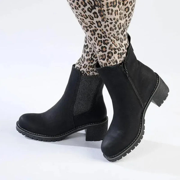 Soft Style by Hush Puppies Jimi Contrast Ankle Boot - Black