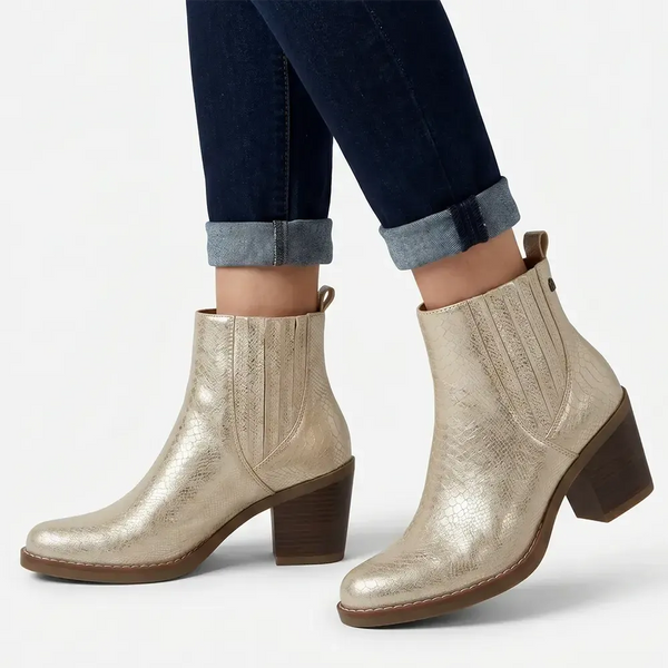 Soft Style by Hush Puppies Karen Ankle Boot - Light Gold