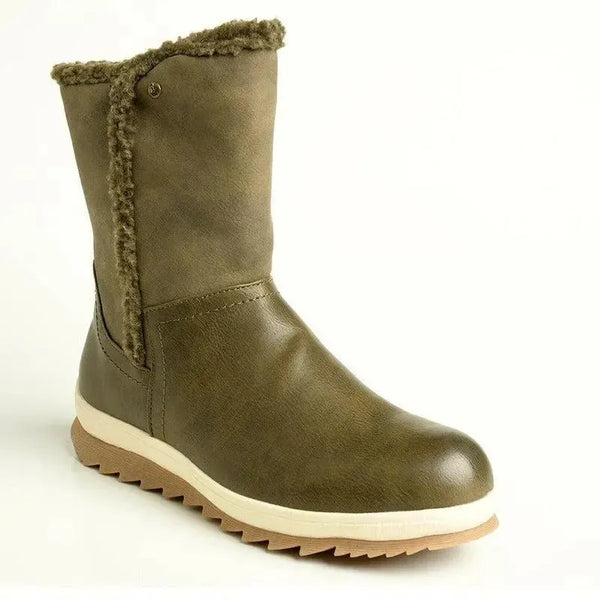 Soft Style by Hush Puppies Kaz 2 Fur Collar Boot - Olive