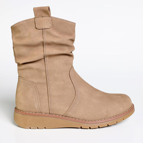 Soft Style by Hush Puppies Laura Ankle Boot - Taupe-Soft Style by Hush Puppies-Buy shoes online