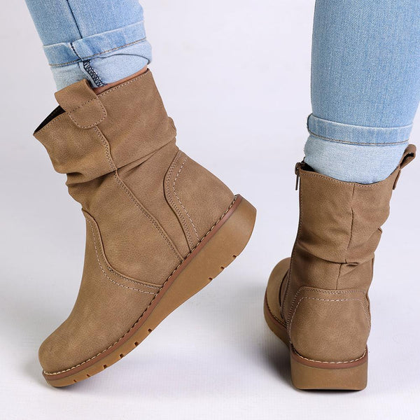 Soft Style by Hush Puppies Laura Ankle Boot - Taupe-Soft Style by Hush Puppies-Buy shoes online
