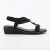 Soft Style by Hush Puppies Nakia Wedge Sandal - Black