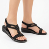 Soft Style by Hush Puppies Nakia Wedge Sandal - Black