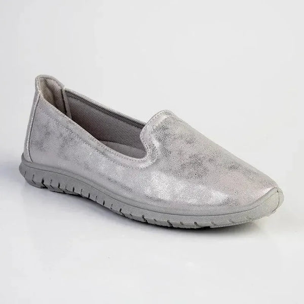 Soft Style by Hush Puppies Nan Slip-on Shimmer Loafer - Silver