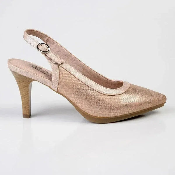 Soft Style by Hush Puppies Phoebe Crackle Court Heel - Blush