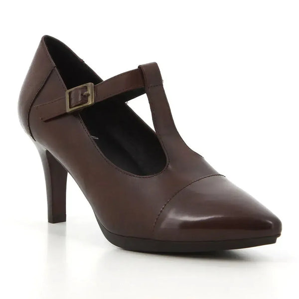 Soft Style by Hush Puppies Phoenix Court Heel - Chocolate