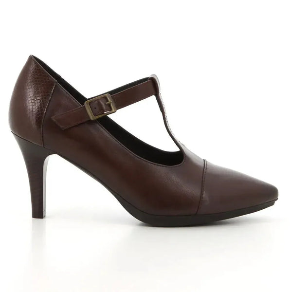 Soft Style by Hush Puppies Phoenix Court Heel - Chocolate