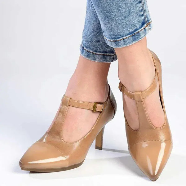 Soft Style by Hush Puppies Phoenix Court Heel - Dark Beige