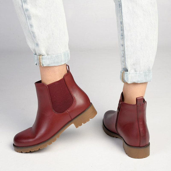 Soft Style by Hush Puppies Samcha Gusset Boot - Oxblood-Soft Style by Hush Puppies-Buy shoes online