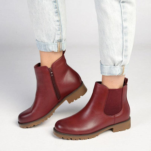 Soft Style by Hush Puppies Samcha Gusset Boot - Oxblood-Soft Style by Hush Puppies-Buy shoes online