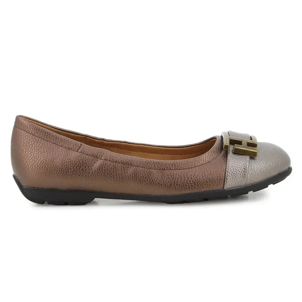 Soft Style by Hush Puppies Soft Brigitte Metal Trim Flats - Bronze