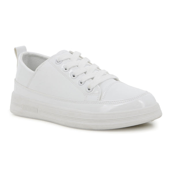 Soft Style by Hush Puppies Tavi Patent Sneaker - White