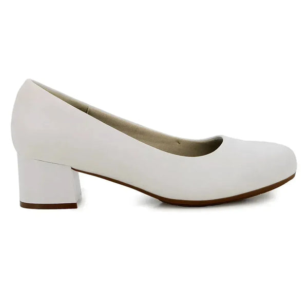 Soft Style by Hush Puppy Fynn Block Heel Court - White