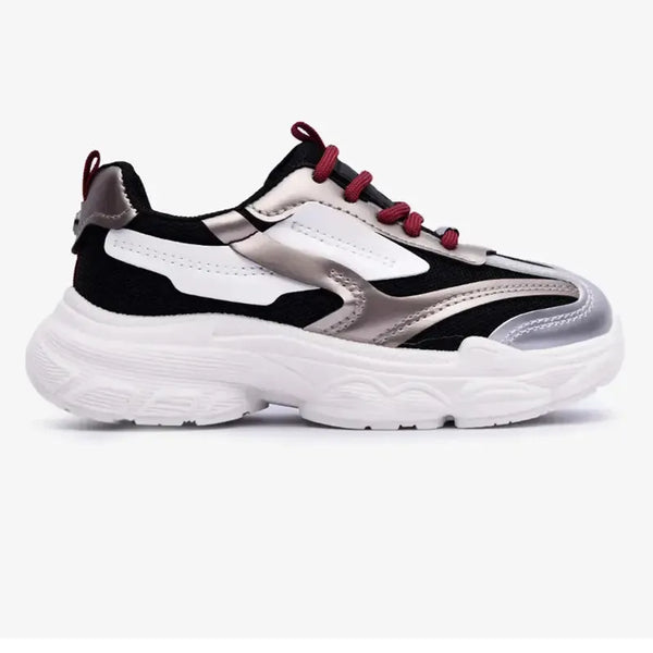 Soviet K Hilton Kids Sneaker - Black/Silver/Pewter