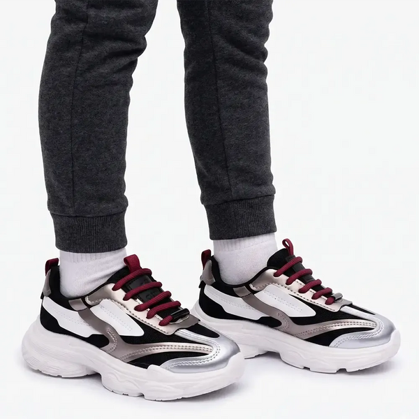 Soviet K Hilton Kids Sneaker - Black/Silver/Pewter