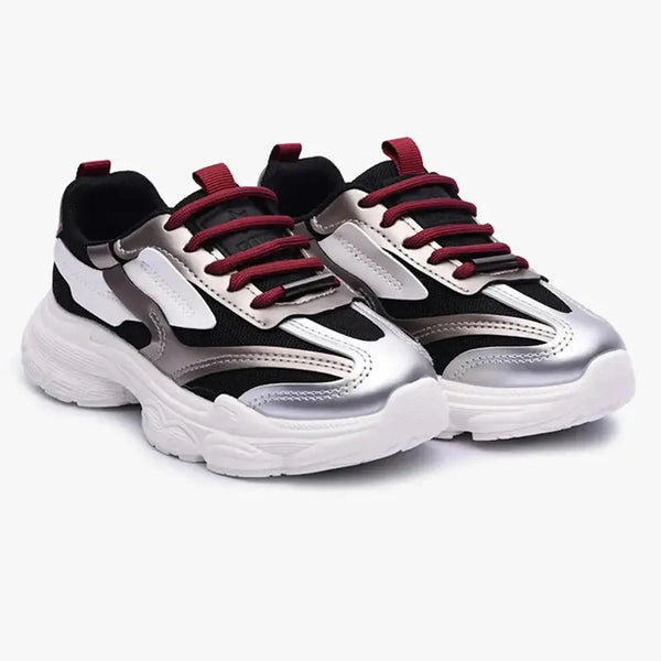 Soviet K Hilton Kids Sneaker - Black/Silver/Pewter