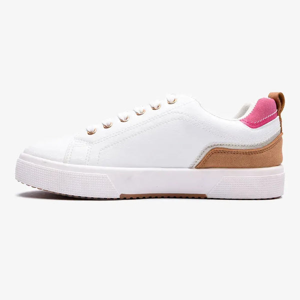 Soviet L Mahogany Casual Sneaker - White Pink