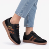 Soviet L Ness Lace Up Sneaker - Black - Leo Print