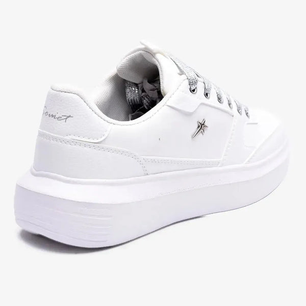 Soviet L Sylvie Casual Sneaker - White and Silver