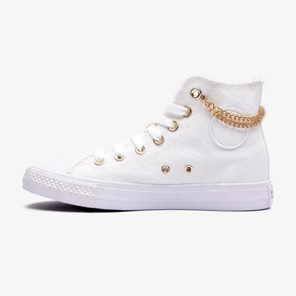 Soviet L Viper Hi Denim/ Chain Sneaker - White