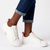 Soviet Ladies Hollywood Lace Up Sneaker - White Pink