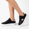 Soviet Ladies Paris Lace Up Sneaker - Black