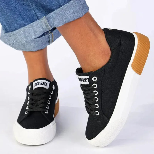 Soviet Ladies Taurus Lace Up Sneaker - Black