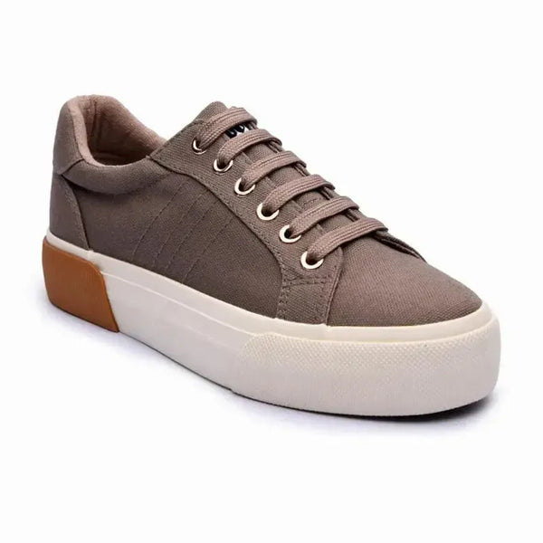Soviet Ladies Taurus Lace Up Sneaker - Taupe