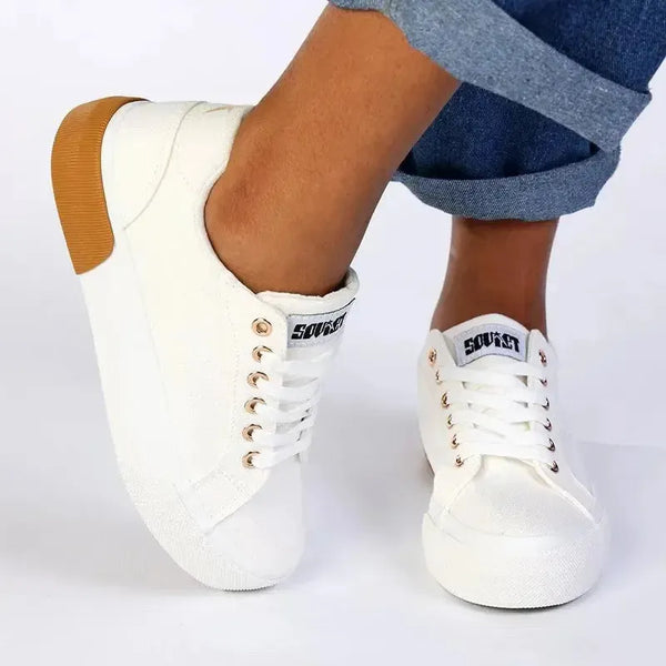 Soviet Ladies Taurus Lace Up Sneaker - White