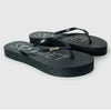 Soviet Platform Thong With Glitter Coating - Black
