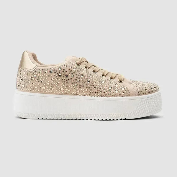 Soviet Thiago Diamond Sneaker - Nude/Gold