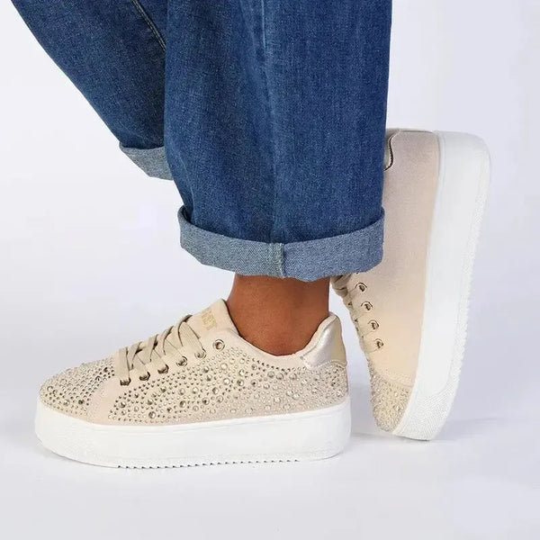 Soviet Thiago Diamond Sneaker - Nude/Gold