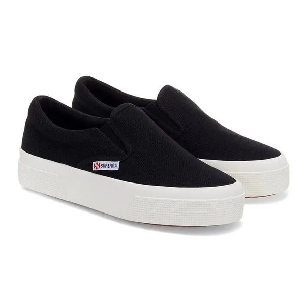 Superga 2740 Mid Platform Slip-On Sneaker - Black Avorio