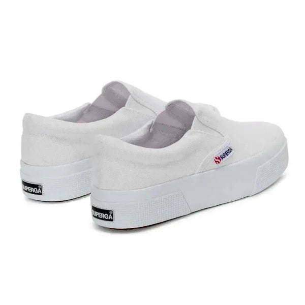 Superga Classic Platform Canvas Slip On - White