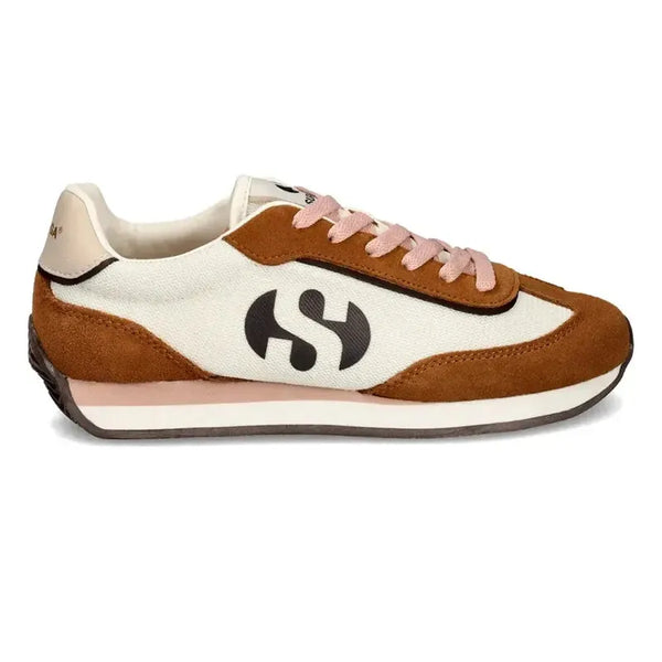 Superga Luna Jogger Sneaker - Beige/Choc/Pink