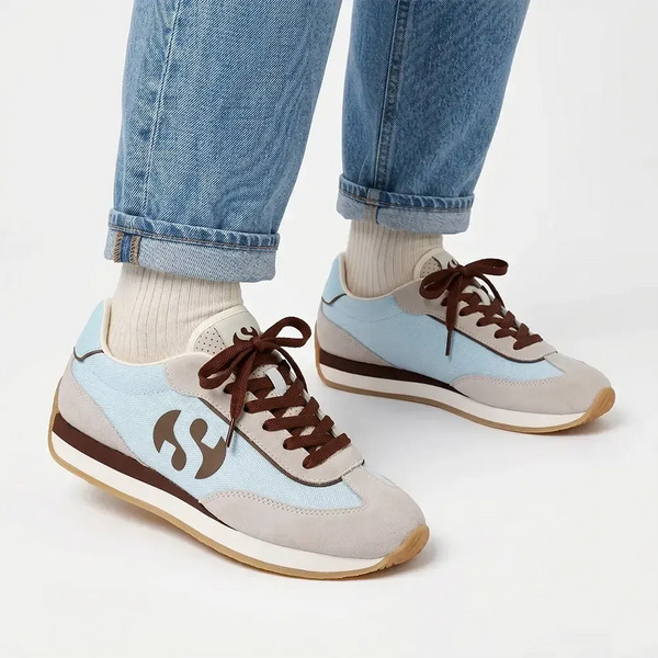 Superga Luna Jogger Sneaker - Light Blue/Light Grey