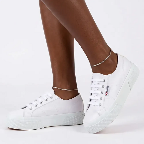 Superga Vegan Leather 2740 Platform Sneaker - White