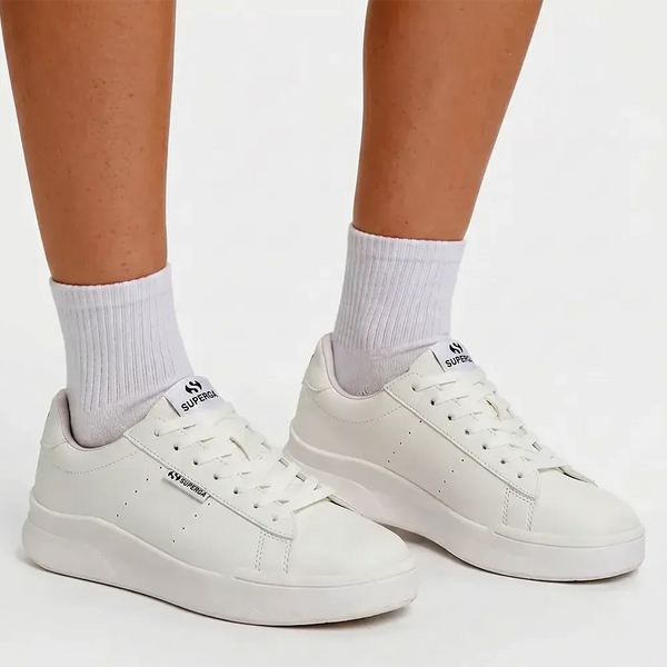 Superga Venus Platform Sneaker - Full White
