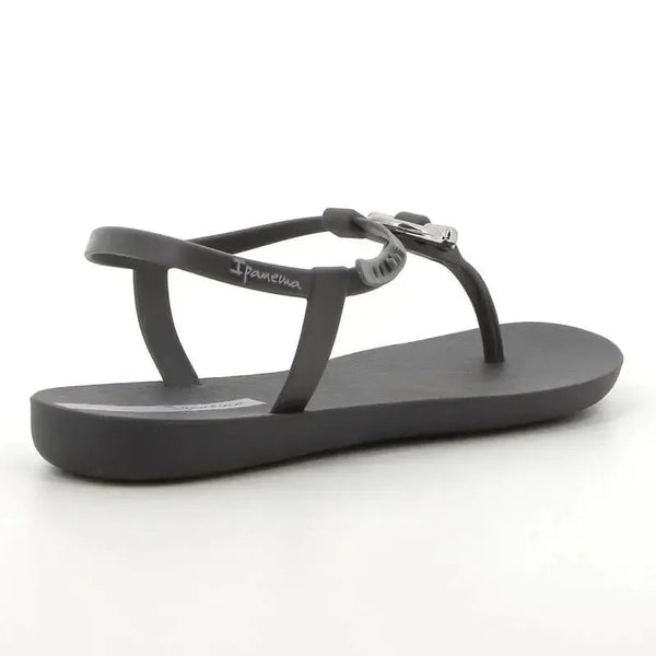 Thong Metal - Trim Sandals Slingback - Grey