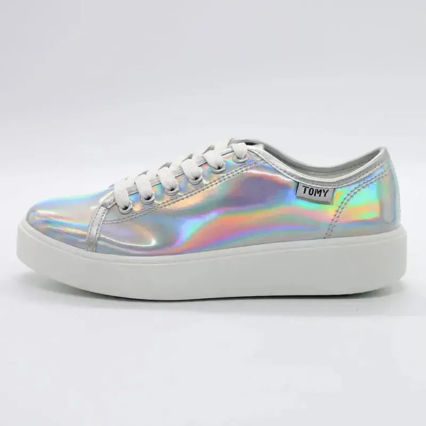 Tomy Flick Lace Up Sneaker - Silver