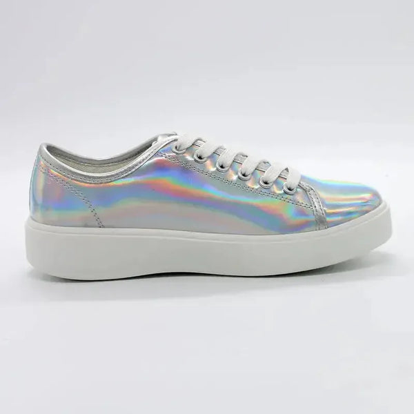 Tomy Flick Lace Up Sneaker - Silver