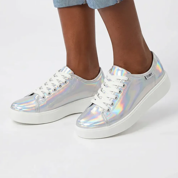 Tomy Flick Lace Up Sneaker - Silver