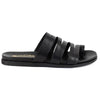 Tsonga Abuye Leather Push In Strappy Sandals - Black