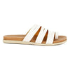 Tsonga Abuye Leather Push In Strappy Sandals - White