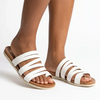 Tsonga Abuye Leather Strappy Sandals - White Cayak
