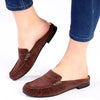 Tsonga Azura Leather Mule- Tan Suede Velour