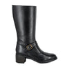 Tsonga Bobedi Leather Block Heel Long Boot - Black Relaxa